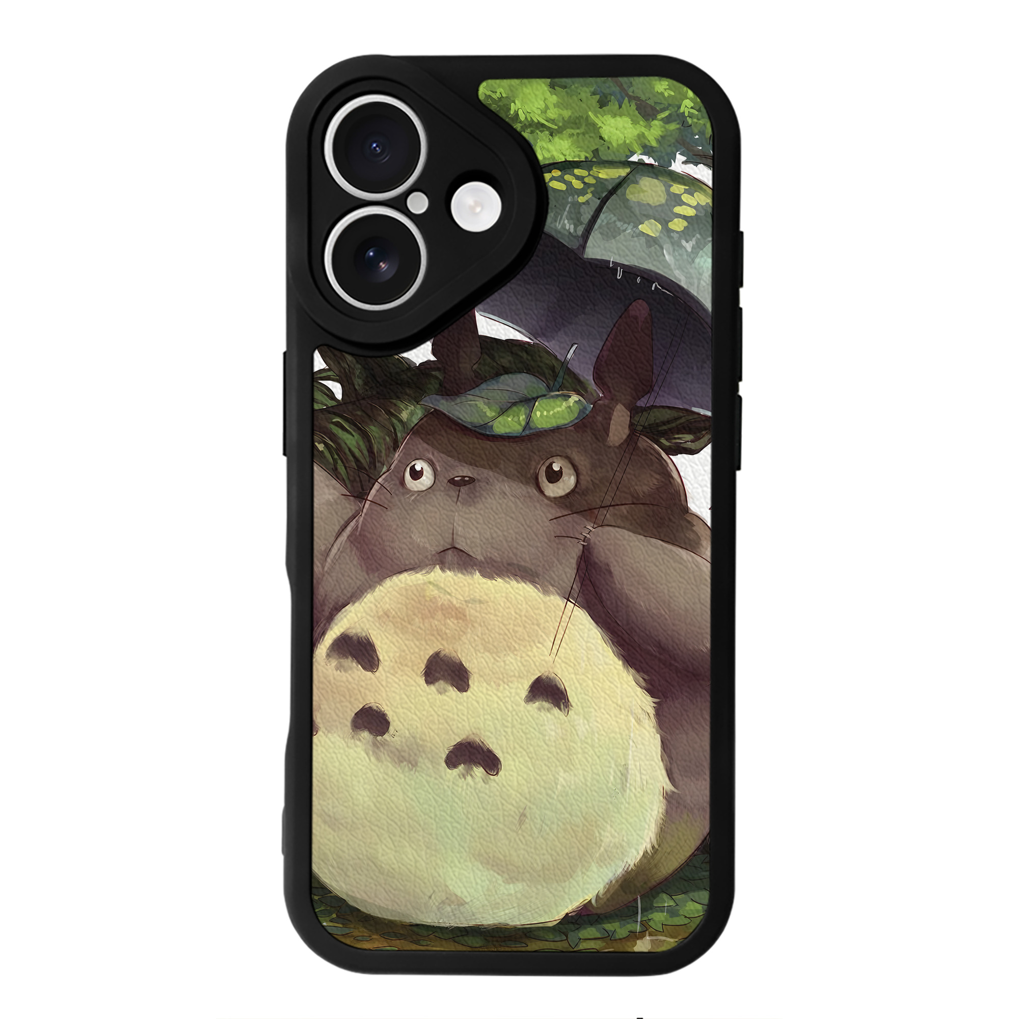 となりのトトロ 草壁メイ 草壁サツキ My Neighbor Totoro Satsuki Kusakabe Mei Kusakabe 【iPhone 16シリーズ対応】シリコンスマホケース（レザー調） 材質：シリコン